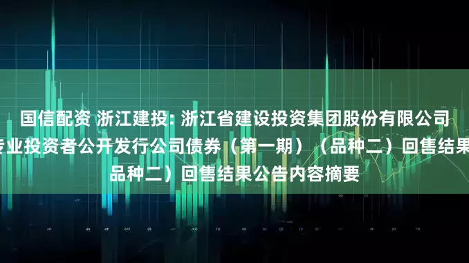 国信配资 浙江建投: 浙江省建设投资集团股份有限公司2023年面向专业投资者公开发行公司债券（第一期）（品种二）回售结果公告内容摘要