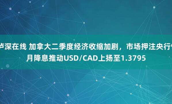 泸深在线 加拿大二季度经济收缩加剧，市场押注央行9月降息推动USD/CAD上扬至1.3795